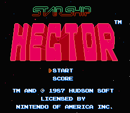 Starship Hector title screenshot